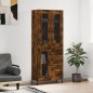 vidaXL Credenza Rovere Fumo 69,5x34x180 cm in Legno Multistrato vidaXL Credenza Rovere Fumo 69,5x34x180 cm in Legno Multistrato