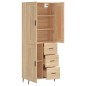 vidaXL Credenza Rovere Sonoma 69,5x34x180 cm in Legno Multistrato vidaXL Credenza Rovere Sonoma 69,5x34x180 cm in Legno Multistrato
