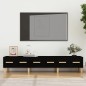 Mobile Porta TV Nero 150x34,5x30 cm in Legno Multistrato Mobile Porta TV Nero 150x34,5x30 cm in Legno Multistrato