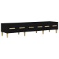 Mobile Porta TV Nero 150x34,5x30 cm in Legno Multistrato Mobile Porta TV Nero 150x34,5x30 cm in Legno Multistrato