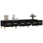 Mobile Porta TV Nero 150x34,5x30 cm in Legno Multistrato Mobile Porta TV Nero 150x34,5x30 cm in Legno Multistrato
