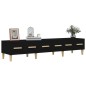 Mobile Porta TV Nero 150x34,5x30 cm in Legno Multistrato Mobile Porta TV Nero 150x34,5x30 cm in Legno Multistrato