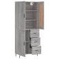 vidaXL Credenza Grigio Sonoma 69,5x34x180 cm in Legno Multistrato vidaXL Credenza Grigio Sonoma 69,5x34x180 cm in Legno Multistrato