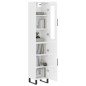 vidaXL Credenza 34,5x34x180 cm in Legno Multistrato Bianco Lucido vidaXL Credenza 34,5x34x180 cm in Legno Multistrato Bianco Lucido