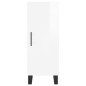 vidaXL Credenza 34,5x34x180 cm in Legno Multistrato Bianco Lucido vidaXL Credenza 34,5x34x180 cm in Legno Multistrato Bianco Lucido