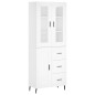 vidaXL Credenza Bianca 69,5x34x180 cm in Legno Multistrato vidaXL Credenza Bianca 69,5x34x180 cm in Legno Multistrato