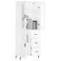 vidaXL Credenza Bianca 69,5x34x180 cm in Legno Multistrato vidaXL Credenza Bianca 69,5x34x180 cm in Legno Multistrato
