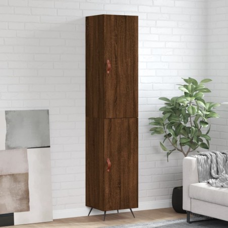 vidaXL Credenza Rovere Marrone 34,5x34x180 cm in Legno Multistrato