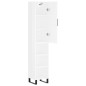 vidaXL Credenza 34,5x34x180 cm in Legno Multistrato Bianco Lucido