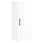 vidaXL Credenza 34,5x34x180 cm in Legno Multistrato Bianco Lucido