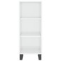 vidaXL Credenza 34,5x34x180 cm in Legno Multistrato Bianco Lucido