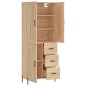 vidaXL Credenza Rovere Sonoma 69,5x34x180 cm in Legno Multistrato vidaXL Credenza Rovere Sonoma 69,5x34x180 cm in Legno Multistrato
