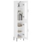 vidaXL Credenza Bianca 34,5x34x180 cm in Legno Multistrato vidaXL Credenza Bianca 34,5x34x180 cm in Legno Multistrato