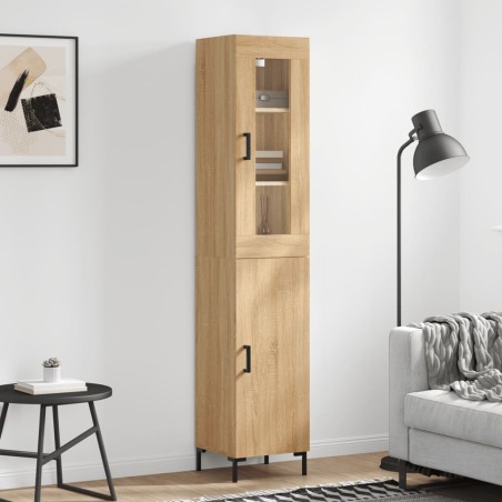 vidaXL Credenza Rovere Sonoma 34,5x34x180 cm in Legno Multistrato
