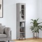 vidaXL Credenza Grigio Sonoma 34,5x34x180 cm in Legno Multistrato vidaXL Credenza Grigio Sonoma 34,5x34x180 cm in Legno Multistrato