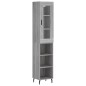 vidaXL Credenza Grigio Sonoma 34,5x34x180 cm in Legno Multistrato vidaXL Credenza Grigio Sonoma 34,5x34x180 cm in Legno Multistrato