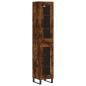 vidaXL Credenza Rovere Fumo 34,5x34x180 cm in Legno Multistrato vidaXL Credenza Rovere Fumo 34,5x34x180 cm in Legno Multistrato