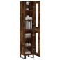 vidaXL Credenza Rovere Fumo 34,5x34x180 cm in Legno Multistrato vidaXL Credenza Rovere Fumo 34,5x34x180 cm in Legno Multistrato