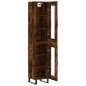 vidaXL Credenza Rovere Fumo 34,5x34x180 cm in Legno Multistrato vidaXL Credenza Rovere Fumo 34,5x34x180 cm in Legno Multistrato