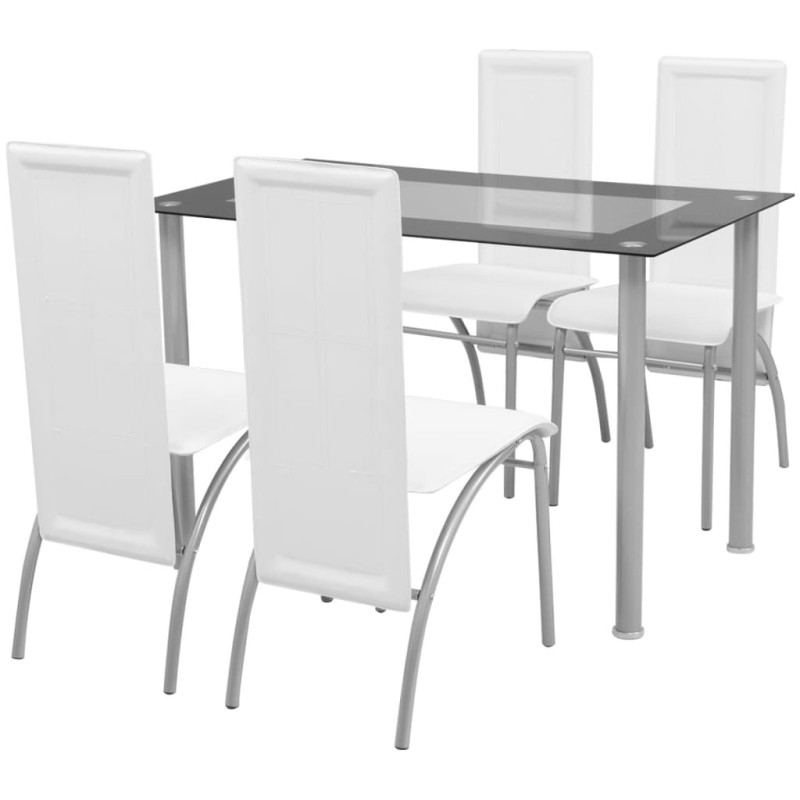 Set Sala Da Pranzo 5 Pezzi Bianco Set Sala Da Pranzo 5 Pezzi Bianco