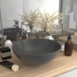 Lavandino da Bagno in Ceramica Grigio Scuro Rotondo Lavandino da Bagno in Ceramica Grigio Scuro Rotondo