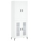 vidaXL Credenza Bianca 69,5x34x180 cm in Legno Multistrato