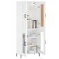 vidaXL Credenza Bianca 69,5x34x180 cm in Legno Multistrato