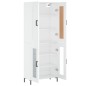 vidaXL Credenza Bianca 69,5x34x180 cm in Legno Multistrato