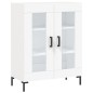 vidaXL Credenza Bianca 69,5x34x180 cm in Legno Multistrato