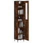 vidaXL Credenza Rovere Fumo 34,5x34x180 cm in Legno Multistrato vidaXL Credenza Rovere Fumo 34,5x34x180 cm in Legno Multistrato