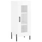 vidaXL Credenza 34,5x34x180 cm in Legno Multistrato Bianco Lucido vidaXL Credenza 34,5x34x180 cm in Legno Multistrato Bianco Lucido