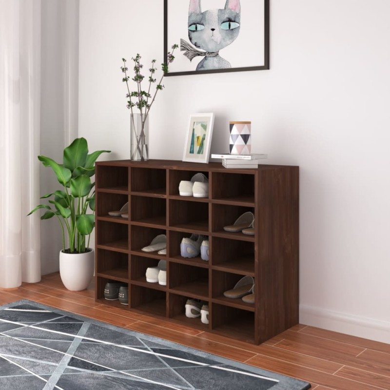 Scarpiera in Legno Multistrato 92x30x67,5 cm Rovere Marrone Scarpiera in Legno Multistrato 92x30x67,5 cm Rovere Marrone