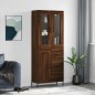 vidaXL Credenza Rovere Marrone 69,5x34x180 cm in Legno Multistrato vidaXL Credenza Rovere Marrone 69,5x34x180 cm in Legno Multistrato