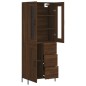 vidaXL Credenza Rovere Marrone 69,5x34x180 cm in Legno Multistrato vidaXL Credenza Rovere Marrone 69,5x34x180 cm in Legno Multistrato