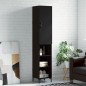 vidaXL Credenza Nera 34,5x34x180 cm in Legno Multistrato vidaXL Credenza Nera 34,5x34x180 cm in Legno Multistrato
