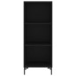 vidaXL Credenza Nera 34,5x34x180 cm in Legno Multistrato vidaXL Credenza Nera 34,5x34x180 cm in Legno Multistrato