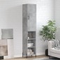 vidaXL Credenza Grigio Cemento 34,5x34x180 cm in Legno Multistrato vidaXL Credenza Grigio Cemento 34,5x34x180 cm in Legno Multistrato