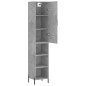 vidaXL Credenza Grigio Cemento 34,5x34x180 cm in Legno Multistrato vidaXL Credenza Grigio Cemento 34,5x34x180 cm in Legno Multistrato
