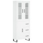 vidaXL Credenza Bianca 69,5x34x180 cm in Legno Multistrato vidaXL Credenza Bianca 69,5x34x180 cm in Legno Multistrato