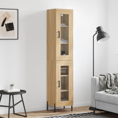 vidaXL Credenza Rovere Sonoma 34,5x34x180 cm in Legno Multistrato