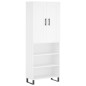 vidaXL Credenza Bianca 69,5x34x180 cm in Legno Multistrato vidaXL Credenza Bianca 69,5x34x180 cm in Legno Multistrato