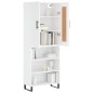 vidaXL Credenza Bianca 69,5x34x180 cm in Legno Multistrato vidaXL Credenza Bianca 69,5x34x180 cm in Legno Multistrato