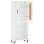 vidaXL Credenza Bianca 69,5x34x180 cm in Legno Multistrato vidaXL Credenza Bianca 69,5x34x180 cm in Legno Multistrato