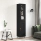 vidaXL Credenza Nera 34,5x34x180 cm in Legno Multistrato vidaXL Credenza Nera 34,5x34x180 cm in Legno Multistrato