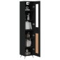 vidaXL Credenza Nera 34,5x34x180 cm in Legno Multistrato vidaXL Credenza Nera 34,5x34x180 cm in Legno Multistrato