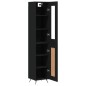 vidaXL Credenza Nera 34,5x34x180 cm in Legno Multistrato vidaXL Credenza Nera 34,5x34x180 cm in Legno Multistrato