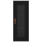 vidaXL Credenza Nera 34,5x34x180 cm in Legno Multistrato vidaXL Credenza Nera 34,5x34x180 cm in Legno Multistrato