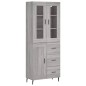 vidaXL Credenza Grigio Sonoma 69,5x34x180 cm in Legno Multistrato vidaXL Credenza Grigio Sonoma 69,5x34x180 cm in Legno Multistrato