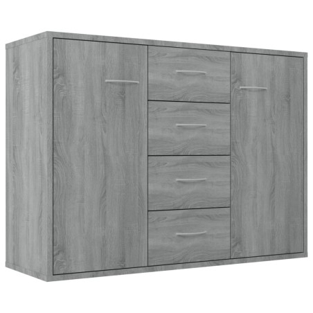 Credenza Grigio Sonoma 88x30x65 cm in Legno Multistrato