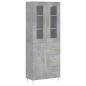 vidaXL Credenza Grigio Cemento 69,5x34x180 cm in Legno Multistrato vidaXL Credenza Grigio Cemento 69,5x34x180 cm in Legno Multistrato